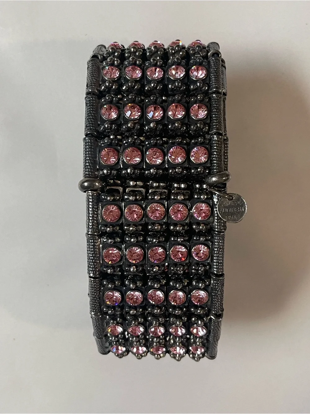Philippe Audibert Swarovski Pink Crystal Belt
